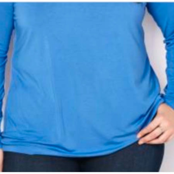 TURTLENECK, FRENCH BLUE, SZ 2X, LONG SLEEVES, RELAXED FIT, RAYON SPANDEX, PENNIN - Picture 2 of 2